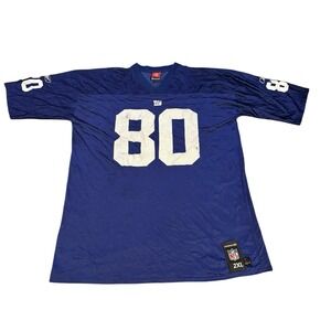 Reebok Jeremy Shockey New York Giants Jersey Blue White Mens XXL Vintage Y2K NFL